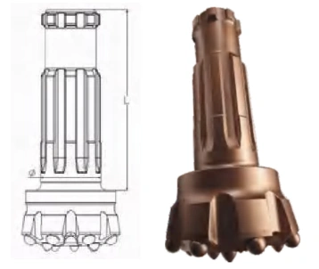 DTH drill bits without skirt