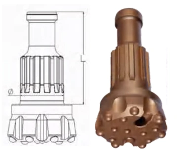 DTH drill bits without skirt